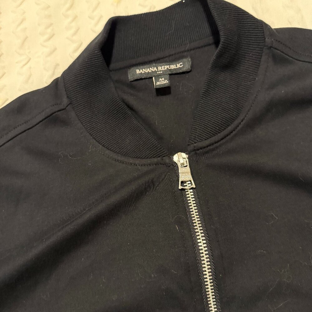 Men's Banana Republic Full Zip Bomber Style Sweater - Medium